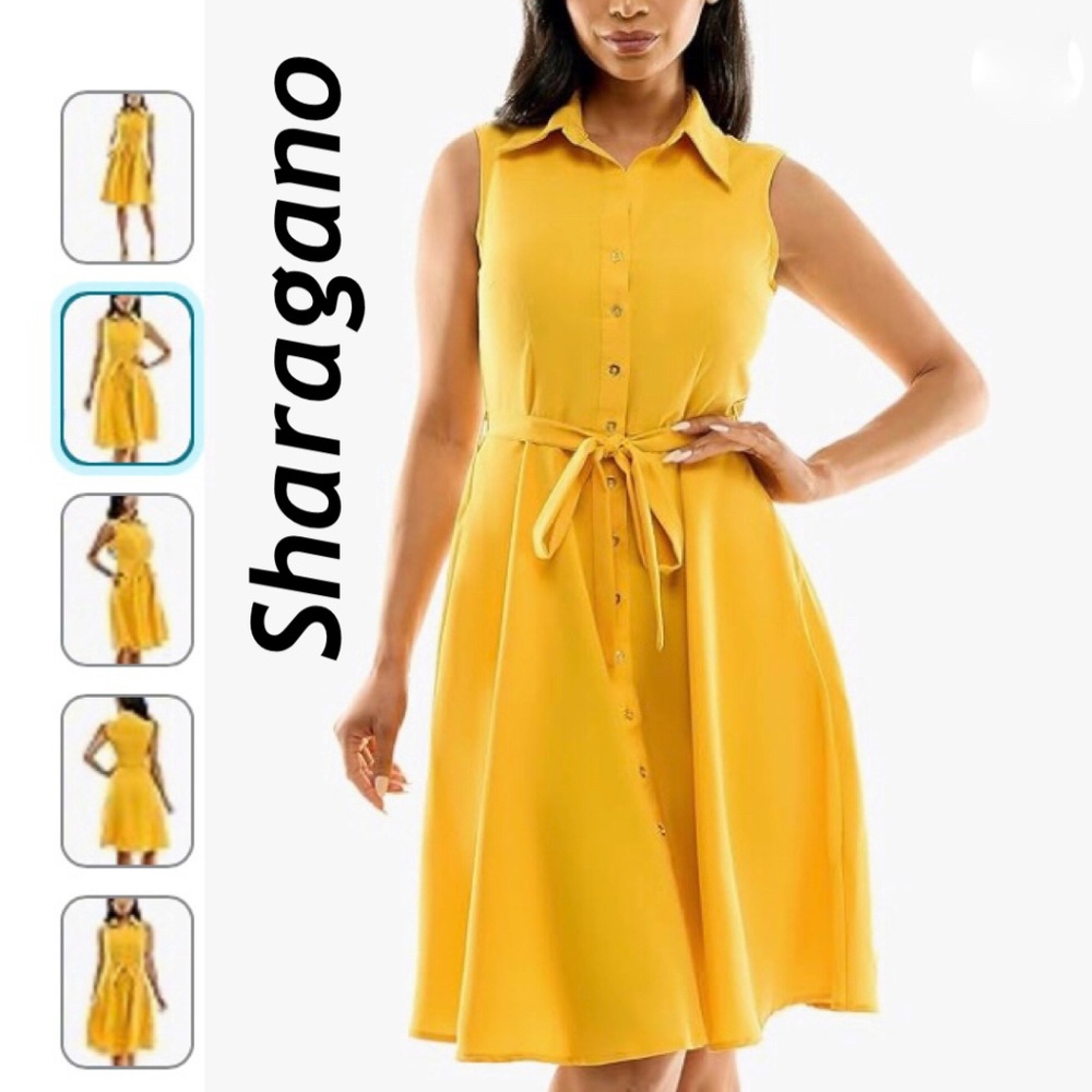 Sharagano  Womens Sleeveless button front dress Size 20W